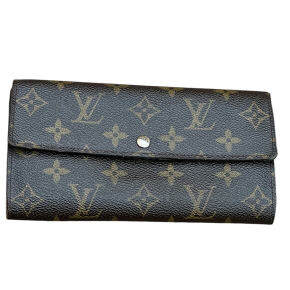 Louis Vuitton Classic Monogram Iconic Portefeuille Sarah Long Wallet Brown - Picture 2 of 11